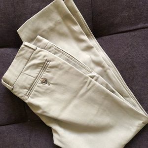 BROOKS BROTHERS SET formal pleated front straight leg pants in Khaki Sz 8